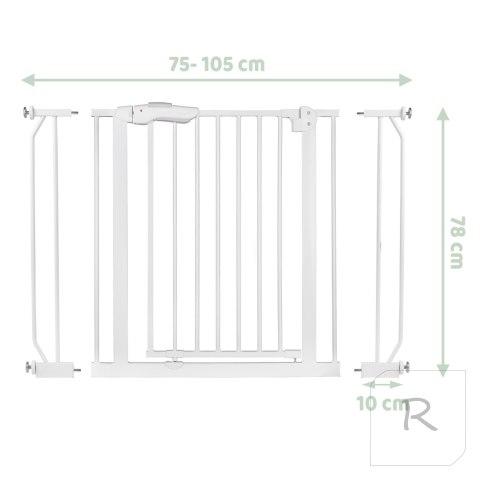 Barierka bramka zabezpieczająca biała Nukido 718000