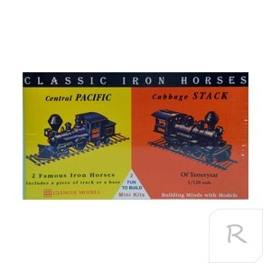 Model plastikowy - Lokomotywy Classic Iron Horses - Central Pacific / Cabbage Stack - Glencoe Models (2szt)