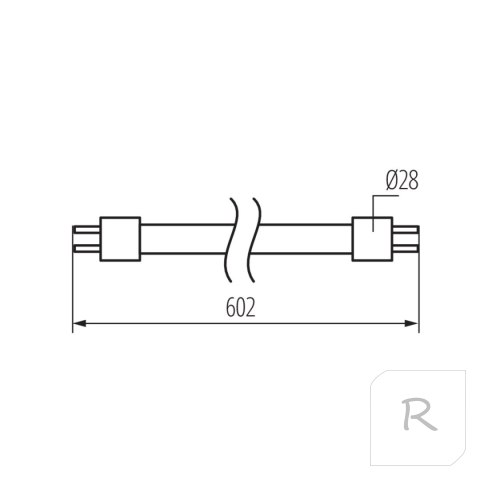 ŚWIETLÓWKA LINIOWA TUBA SZKLANA T8 LED N 9W-NW 4000K 60CM