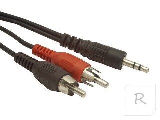 Cablexpert 1.5m, 3.5mm/2xRCA, M/M 1.5 m, Czarny, Czerwony, Biały