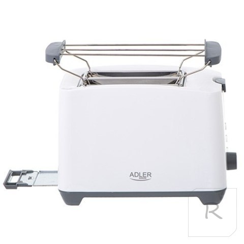 Adler Toaster AD 3216 Power 750 W, Number of slots 2, Housing material Plastic, White