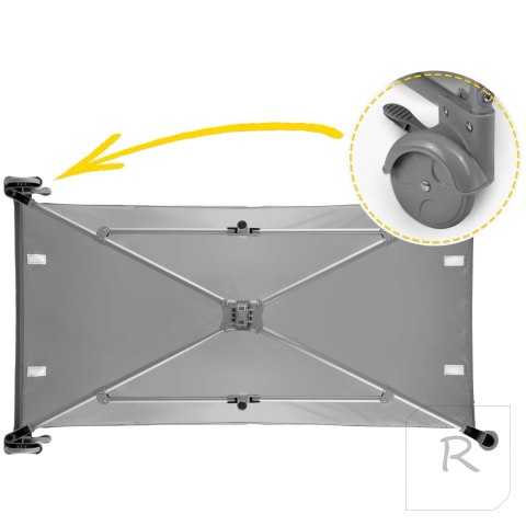 Łóżeczko turystyczne 125x65x78cm RK-242 szare
