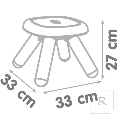 SMOBY Taboret Krzesełko Ogrodowe Do Pokoju Brązowe