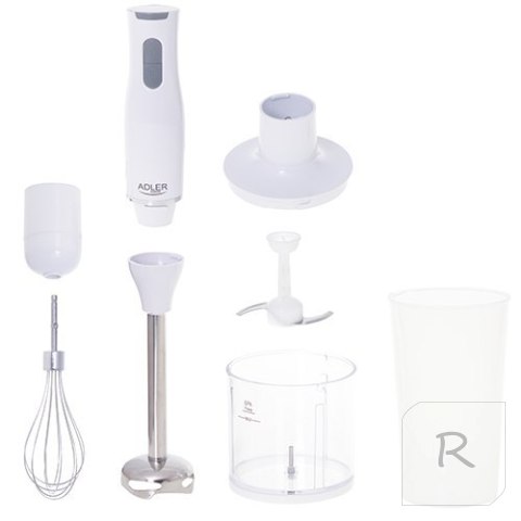 Adler Hand blender set AD 4620 Hand Blender, 800 W, Number of speeds 2, Chopper, White