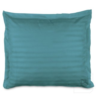 Poszewka satyna bambusowo-bawełniana STRIPE SEA TURQUOISE/70x80 z listwą