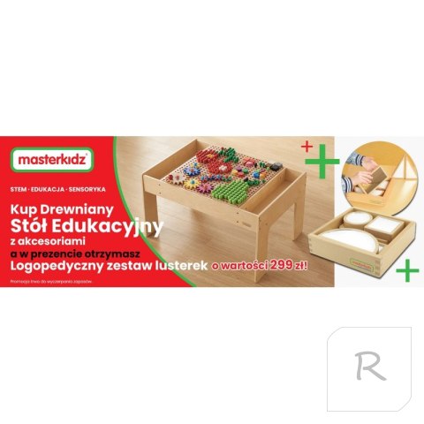 MASTERKIDZ Drewniany Stół Edukacyjny +AKCESORIA STEM WALL