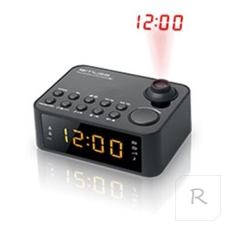 Muse Clock radio M-178P Black, 0.9 inch amber LED, with dimmer