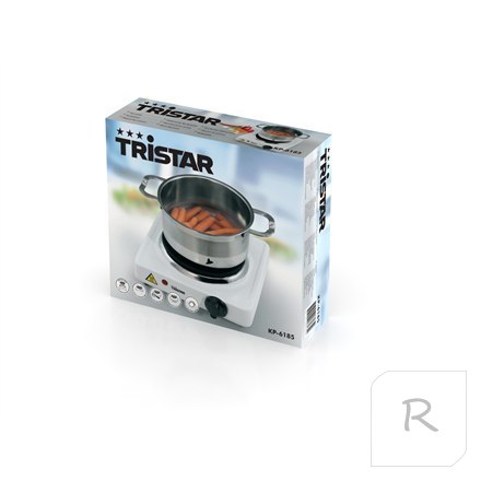 Tristar Free standing table hob KP-6185 Number of burners/cooking zones 1, Rotary, Black, White, Hot plate, Electric