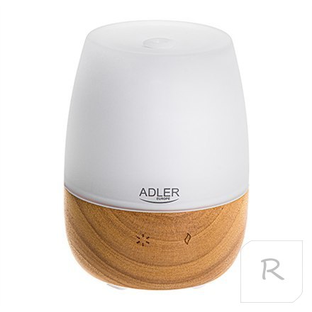 Adler Ultrasonic Aroma Dyfuzor AD 7967 Ultradźwiękowy, Nadaje się do pomieszczeń do 25 m³, Brązowy/Biały