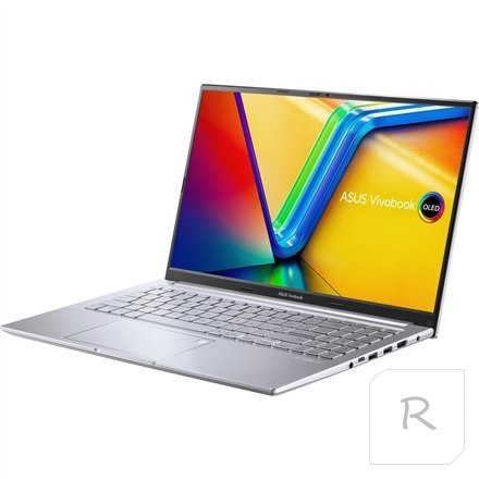 Asus Vivobook 15 OLED M1505YA-MA086W Cool Silver, 15,6", OLED, 2,8K, 60 Hz, 2880 x 1620 pikseli, błyszczący, AMD Ryzen 7, 7730U,