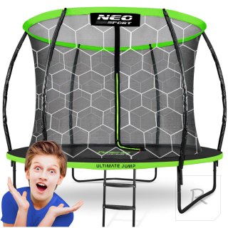 Trampolina ogrodowa profilowana 8ft/252cm z siatką wewnętrzną Neo-Sport