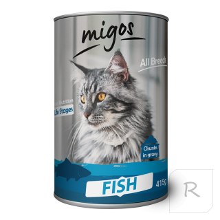 [Zestaw] Migos Cat Fish dla kotów dorosłych 415g x 24