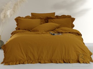 Pościel bawełniana MUSTARD/160x200(P) STONEWASHED