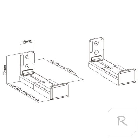 Uchwyt ścienny na soundbar regulowany MC-932