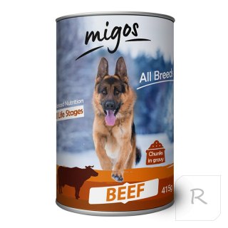 [Zestaw] Migos Beef dla psów dorosłych 415G x 24szt