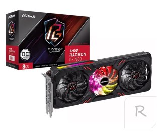 Karta graficzna ASROCK Radeon RX 7600 Phantom Gaming 8 GB OC GDDR6 RX7600 PG 8GO