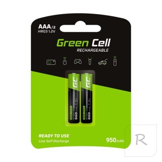 Baterie GREEN CELL NiMH AAA 950mAh 2 szt. GR07