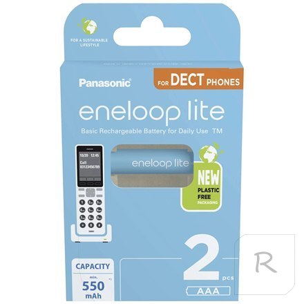 Panasonic Baterie akumulatorowe ENELOOP Lite BK-4LCCE/2DE AAA, 550 mAh, 2 szt.