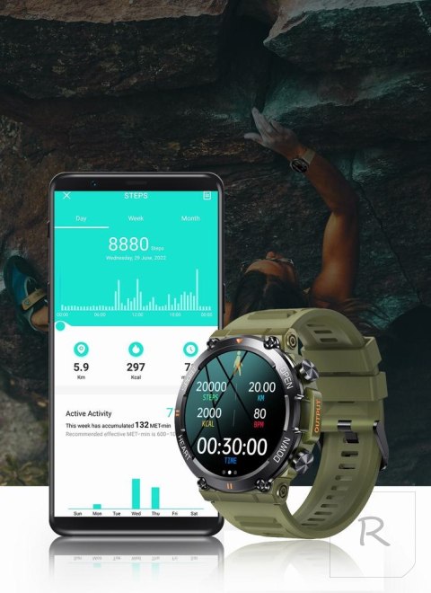 SMARTWATCH MĘSKI Gravity GT7-2 PRO - WYKONYWANIE POŁĄCZEŃ, PULSOKSYMETR (sg018b)