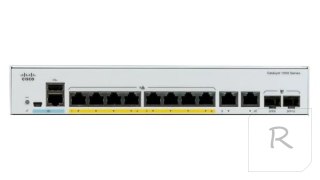 Cisco Przełącznik Catalyst 1000 8port POE Ext PS 2x1G SFP