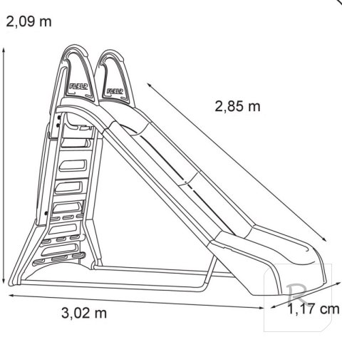 FEBER Wielka Zjeżdżalnia Ogrodowa ze ślizgiem wodnym 285 cm