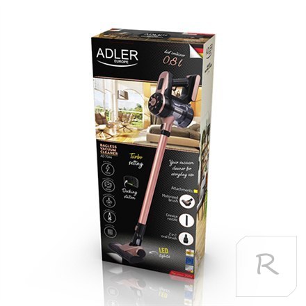 Adler Vacuum Cleaner AD 7044 Cordless operating, Handstick and Handheld, 22.2 V, Operating time (max) 40 min, Bronze, Warranty 2