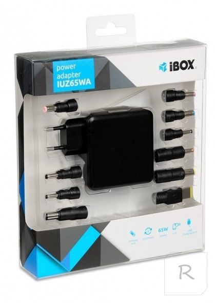 IUZ65WA Zasilacz sieciowy IBOX 65W 1-pin 20.5V