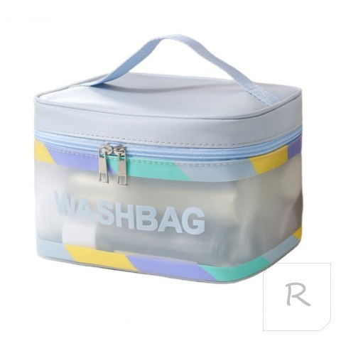 Kosmetyczka rozkładana WASHBAG kuferek niebieska KS73