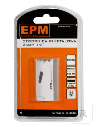 OTWORNICA BI-METALOWA 22MM UCHWYT 1/2'''' EPM PROFESSIONAL