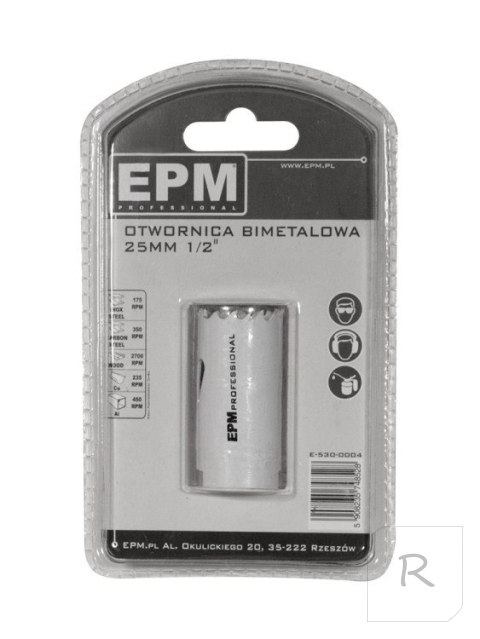 OTWORNICA BI-METALOWA 25MM UCHWYT 1/2'''' EPM PROFESSIONAL