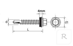 WKRĘT SAMOWIERTNY IMPAX Z EPDM #3.5MM RAL9005 4.8*19MM ESSVE