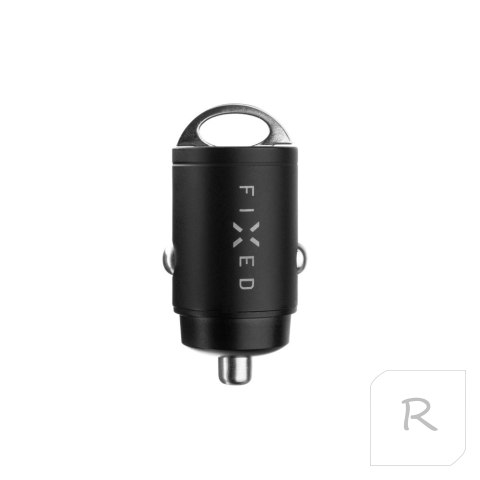 FIXED Podwójna ładowarka samochodowa USB-C 30 W, czarna