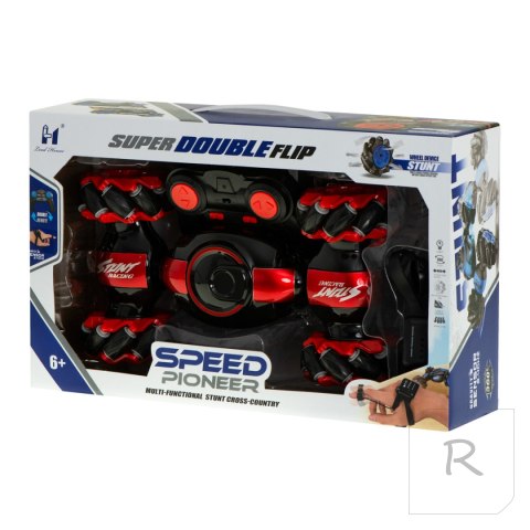 Samochód RC zdalnie sterowany Speed Pioneer Stunt Car 360 czerwony