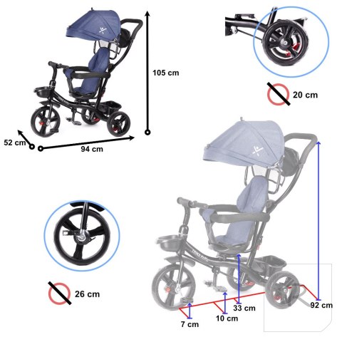 Rowerek trójkołowy Trike Fix Lite granatowy