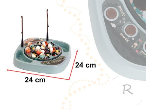 Gra rodzinna rybki łowienie rybek + akcesoria niebieska 27el.