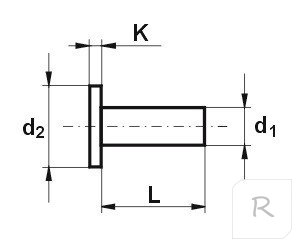 NIT ALUMINIOWY PEŁNY Z ŁBEM WALCOWYM 6.0*24 MM NITGOZ