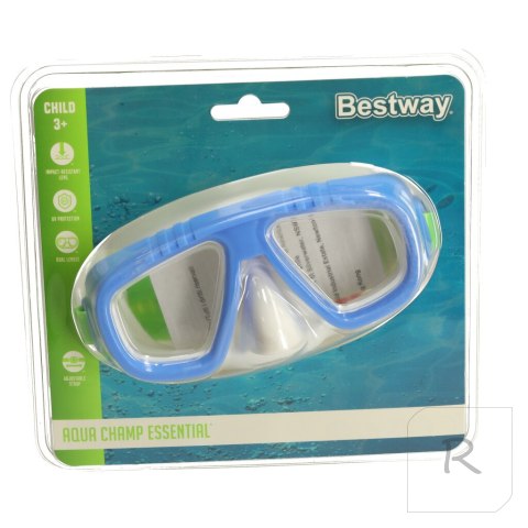 BESTWAY 22011 Okulary maska do pływania nurkowania niebieskie 3+