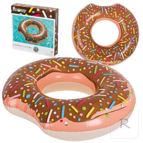 BESTWAY 36188 Koło do pływania dmuchane donut brązowe 107cm max 100 kg