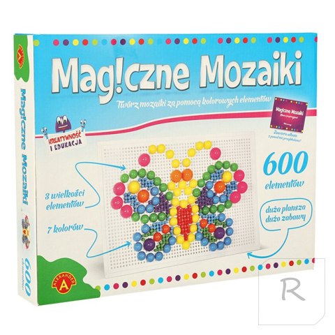 ALEXANDER Magiczne Mozaiki wpinanie guzików 600el. 5+