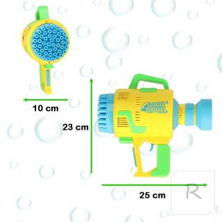 Pistolet maszyna do baniek mydlanych bańki mydlane światła żółty
