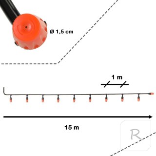 Kurtyna wodna mgiełka zraszacz ogrodowy system nawadniania 15m