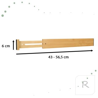 Organizer do szuflady regulowany separator bambusowy 56x6x1,5cm 1 sztuka