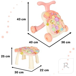 Pchacz chodzik interaktywny stolik edukacyjny 3w1