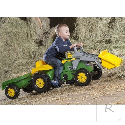 Rolly Toys Traktor na pedały John Deere z łyżką i przyczepą 2-5 Lat