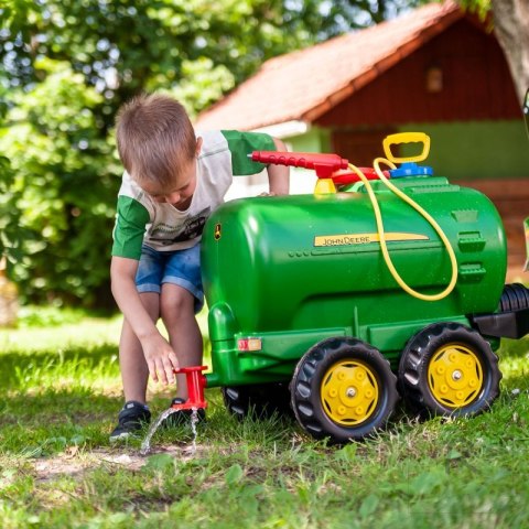 Rolly Toys rollyTrailer cysterna John Deere dwuosiowa + pompka