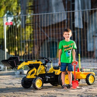 FALK Traktor KOMATSU na Pedały Koparka Łyżka Przyczepka od 2 lat