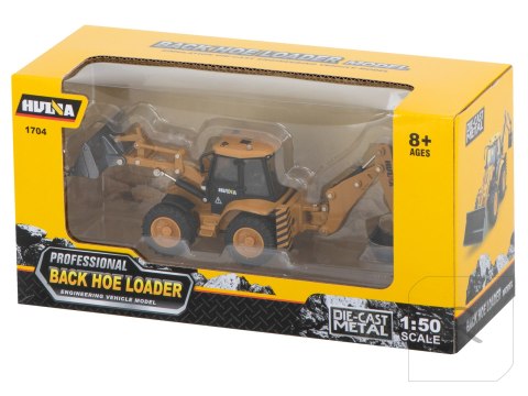 Koparka zdalnie sterowana na pilota ładowarka spychacz RC z łyżką model z metalu Die-Cast H-toys 1704 1:50