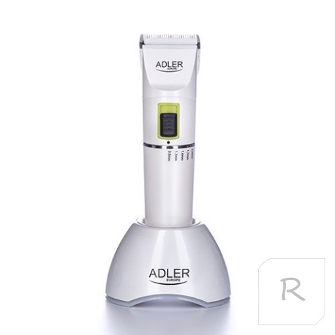 Adler Hair clipper AD 2827 Cordless or corded, Number of length steps 4, White