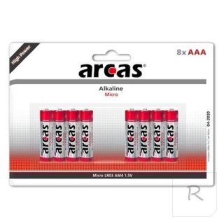 Arcas AAA/LR03, Alkaline, 8 pc(s)