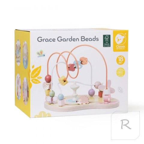 CLASSIC WORLD Edukacyjny Labirynt Przeplatanka Grace Garden Beads 18m+ FSC